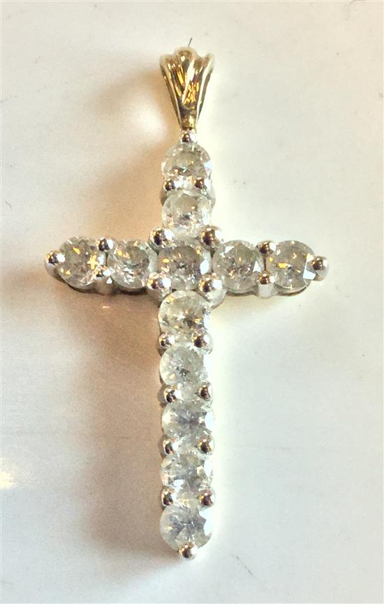 Gold and diamond cross